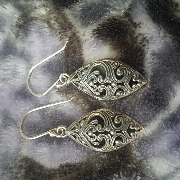 Sterling Silver 925 Marquise earrings - Picture 1 of 6